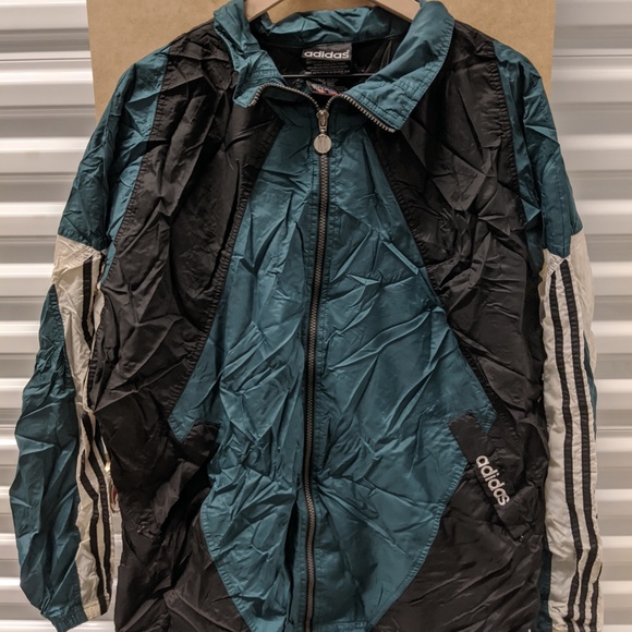 adidas Other - Vintage Adidas Green / Black Windbreaker XL